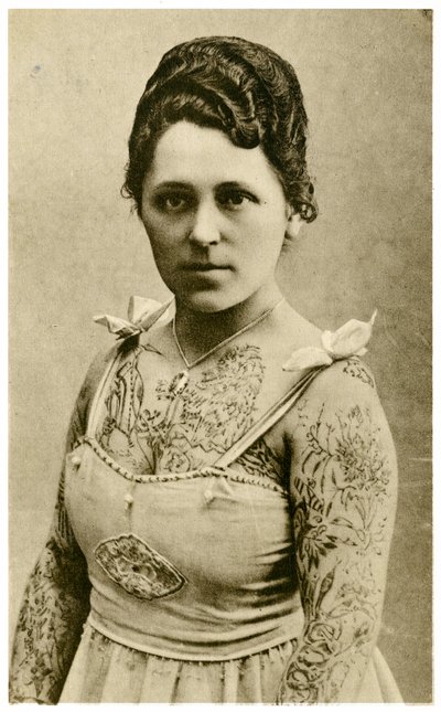Portrait of Margit, The Tattooed Woman by Unknown